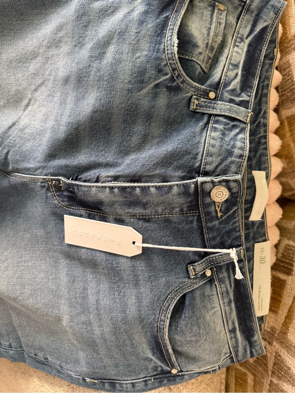 High-Rise Washed Blue Denim Jeans - Women